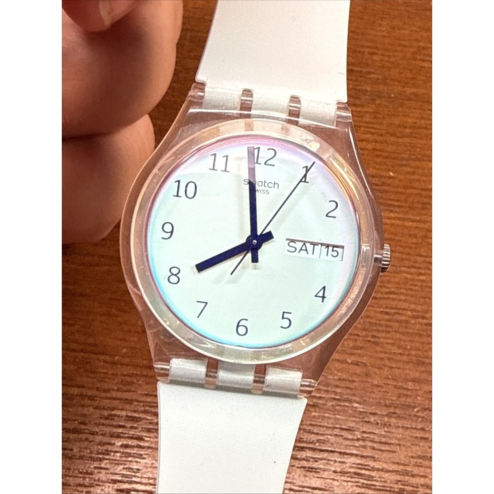 Swatch ULTRACIEL Unisex Watch 3 Hand Swiss Movement Day Date Mint New Battery